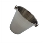 Stainless steel ice bucket, diameter 14 cm, capacity 1.3 l